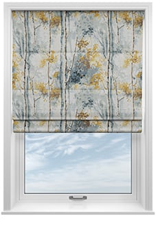 Silver Birch, Shadow - Twist&Fit Roman Blind